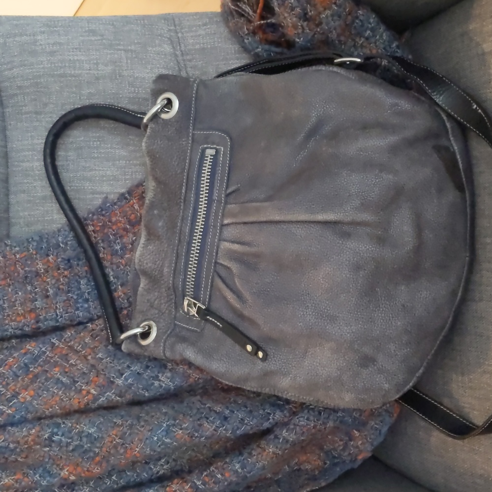 Dusty blue Roots Olivia bag
